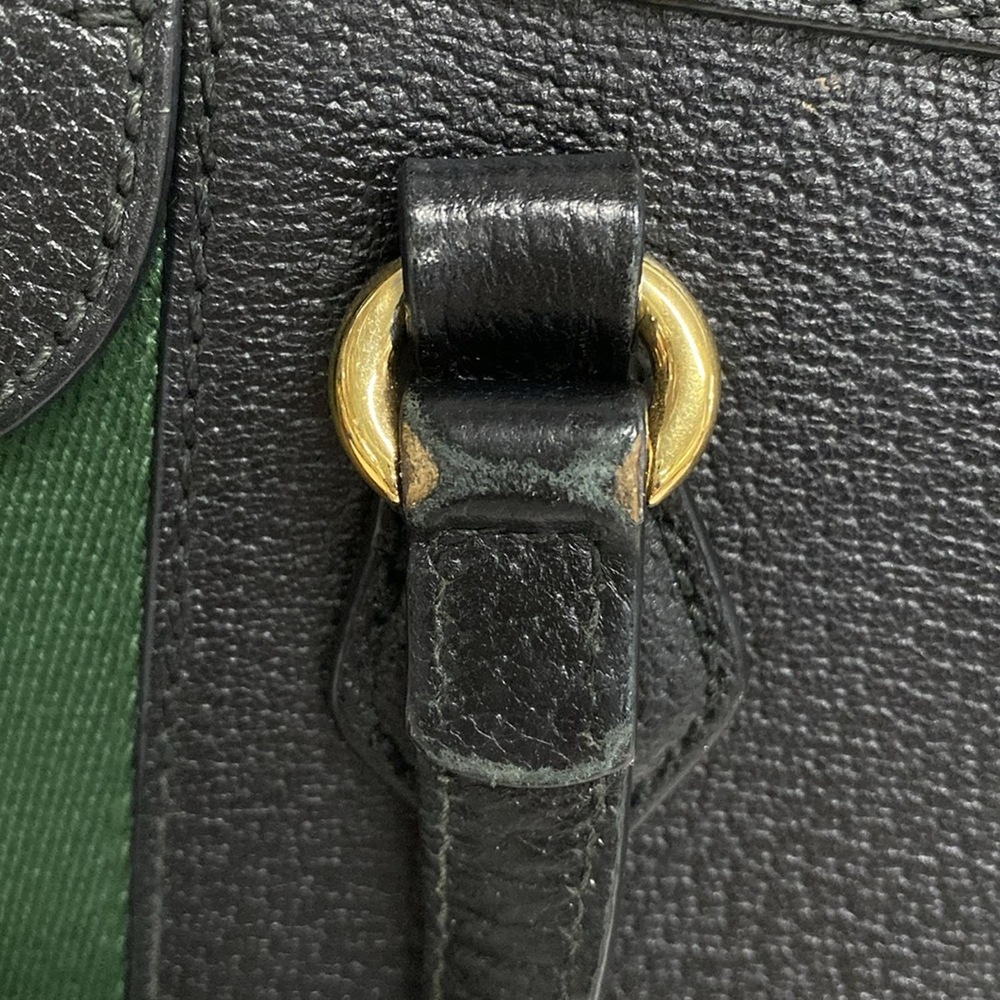Gucci Ophidia Handbag 547551 Black Green Red - Picture 14 of 15